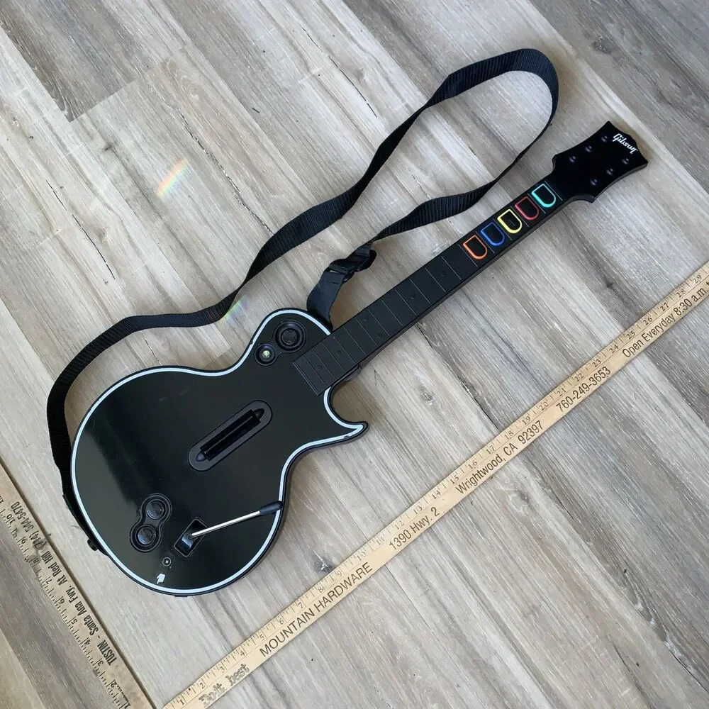 Guitar Hero Les Paul Gibson Wireless Sony Playstation w/ Dongle Original & Strap